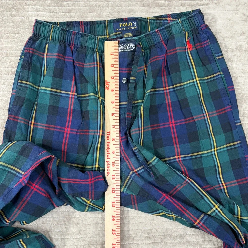 Polo Ralph Lauren Mens Plaid Pajama Pants Green Blue‎ Red Cotton Sleep XL P501RL
